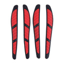 4pcs Car Door Edge Guard Strip Anti-collision Side Mirror Protector (Red)