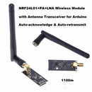 1100m 2.4GHz NRF24L01+PA+LNA Wireless Transceiver Module w/ Antenna for Arduino