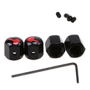 4Pcs Anti-theft Car SUV Wheel Tire Air Pressure Valve Stems Cap Dust Cover Kit