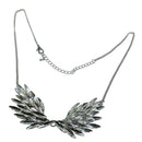 Fashion Large Rhinestone Angel Wing Pendant Statement Necklace Accessories
