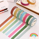 5pcs/set Rainbow Scrapbooking Paper Decor Stationery Office Supplies Stick BX