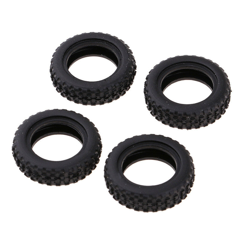 Durable Plastic Tire Tyre Black for WLtoys K979/K989 Spare Parts, Pack of 4
