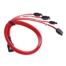 1M Mini 3Gbps 4 Lane 4 Channels SAS SFF-8087 4 SATA HDD Splitter Cables