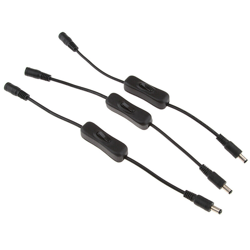 6x LED Strip Light Inline On/Off Switch DC Power Adapter Connector 5.5x2.1mm