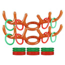 2pcs Inflatable Reindeer Antlers Hat Christmas Toss Toys with 12x Rings Kit