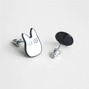 1Pair Women  Cute Cartoon Jewelry Animal Totoro Ear Stud Piercing Earring ME