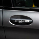4pcs Car Stickers Racing Development WRC Door Handle Vinyl Decals (White)