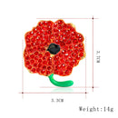 Flower Rhinestone Brooch Badge Jacket Lapel Women Dress Shirts Clothes Pins