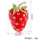 Red Color Strawberry Brooches For Women Summer Style Fruit Accessories Hat