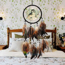 Dream Catcher With Feathers Fantasy Wall Art Hanging Decor Ornament Wolf Gift