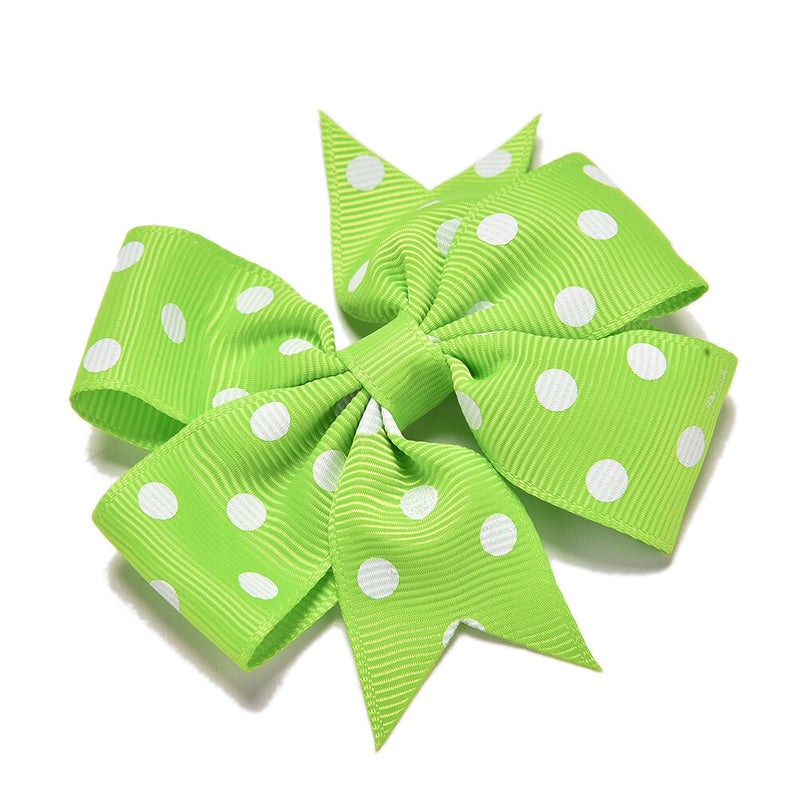 20x Bow Duckbill Clips Dot Bow Knot Girl Hair Band for Kids Hair Accessories3c