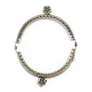 1X 8.5cm Retro Flower  Handbag Handle Metal Frame Kiss Clasp Lock Purse Frame3c