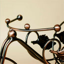 Wine Bottle Holder Stands Elegant Iron Tricycle Shape Desktop Decor