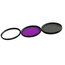 55mm Multi-Coated UV / CPL / FLD Professional Lens Filter Kit Comes with Carry
