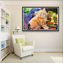 5D DIY Full Drill Diamond Painting Sitting Cat Cross Stitch Embroidery Kits