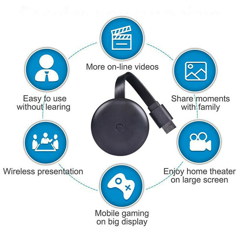 Wireless WiFi Display TV Dongle Receiver Adapter 1080P HD Airplay Miracast Hn