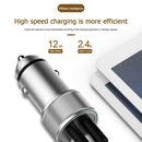 Dual USB Charger Adapter 2.4A Fast Charging Car Phone Charger  12-24V Universal