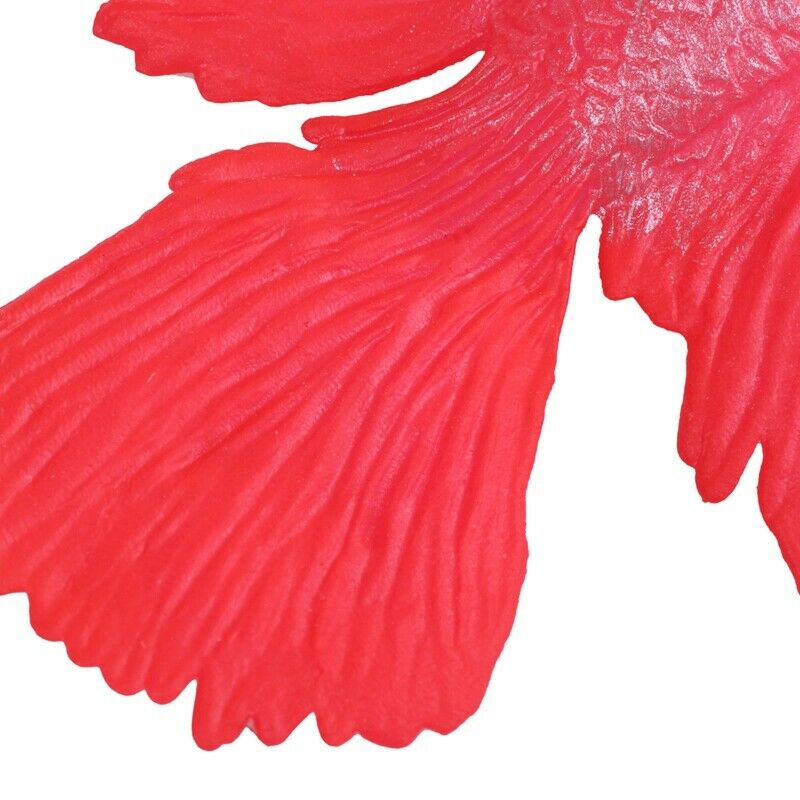 Silicone Aquarium Suction Cup Emulational Artificial Fish Ornament Red