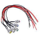 0.31" LED Metal Indicator Pilot Dash Light Lamp 12V Car Truck Red Green Blue!E