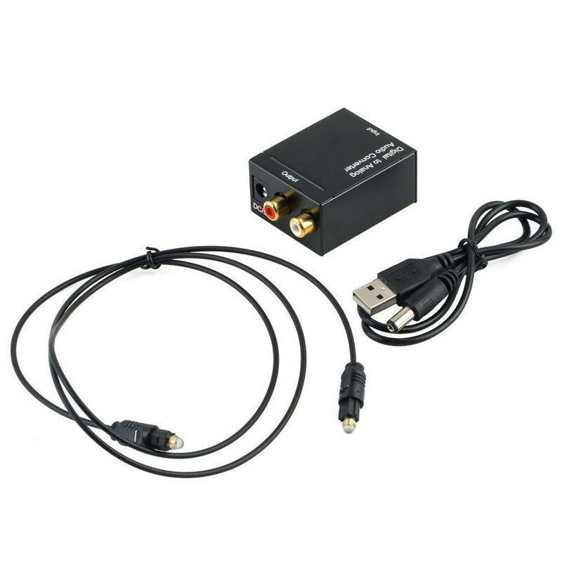 Digital Optical Coaxial Toslink Signal to Analog Audio Converter Adapter RCA AU