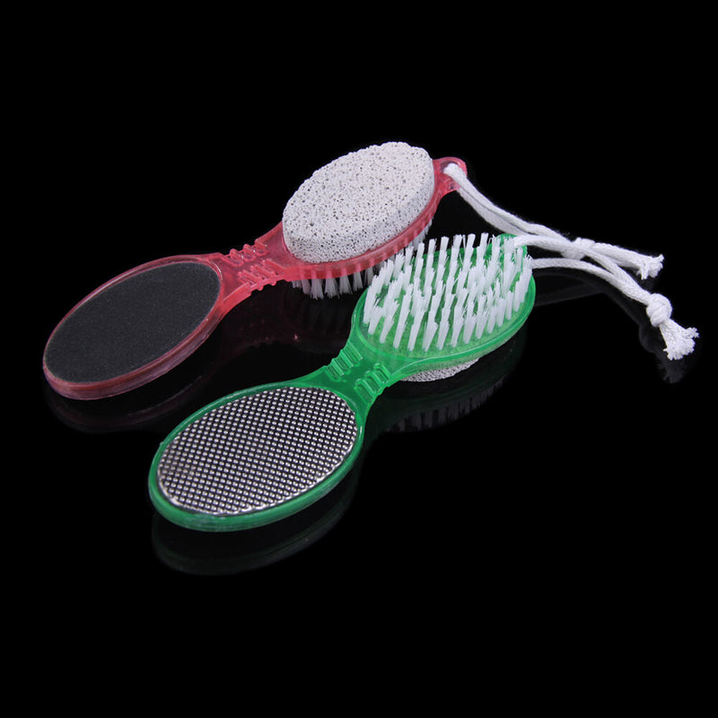 4 IN 1 Foot Care Callus Brush Pumice Scrubber Pedicure Feet Exfoliate Remover