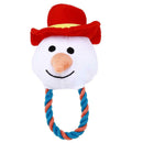 Fabric Dog Toys Pet Puppy Cotton Rope Christmas Xmas Snowflake Shape Chew Toys