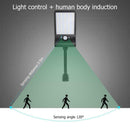50LED Solar PIR Motion Sensor Street Path Light with Remote Control (Black)