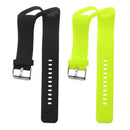 2Pack Silicone Wrist Band Strap & Clasp for Polar A360 Bracelet Lime+ Black