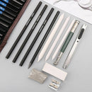 24pcs Sketching Drawing Art Tool Graphite Charcoal Pencils Eraser Painting Set