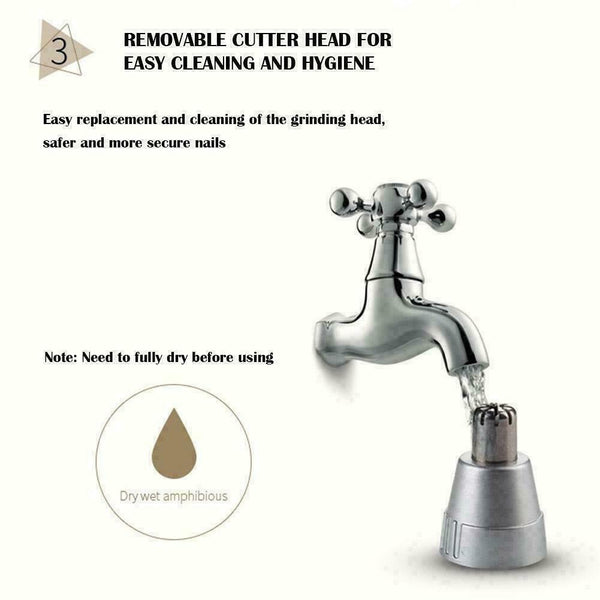 Electric Nose Hair Trimmer Nose and Ear Eyebrow Clippers Nasal X1O2 Water I5Z8