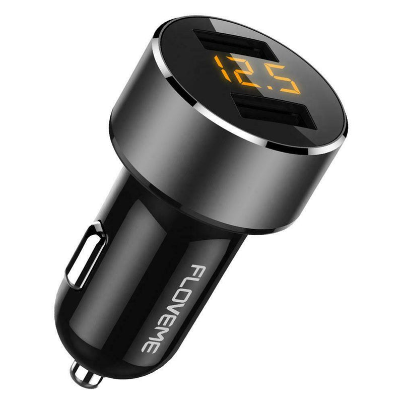 Floveme 5V 3.6A QC Dual USB Quick Charge Car Charger with Digital Display