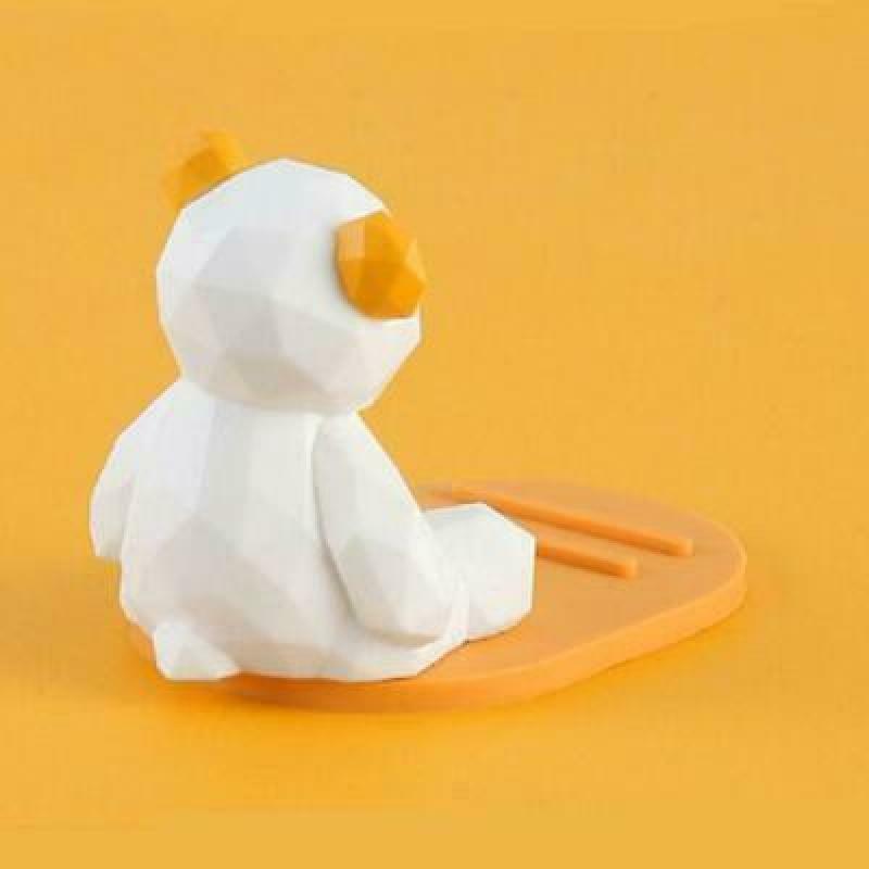 White Bear Support Cell Phone Stand Holder Geometric Desktop Tablet Bracket s