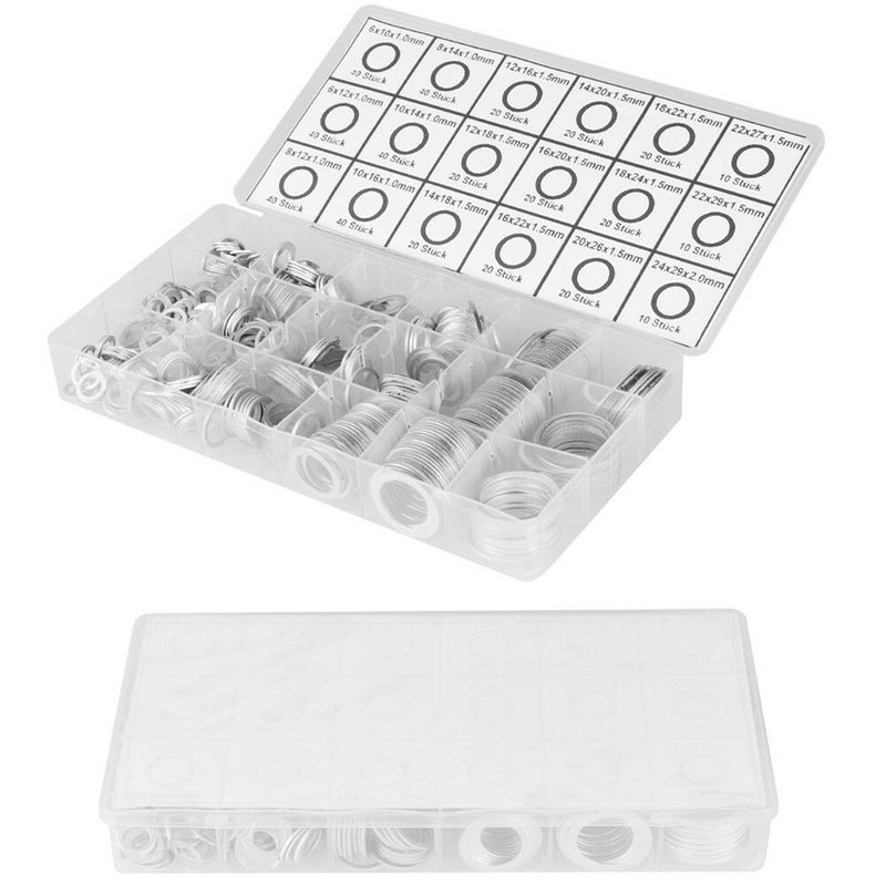 450pcs Aluminum Flat Washer Ring Gasket M6 M8 M10 M12 M14 M16 M18 M20 M22 M24