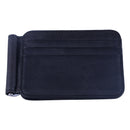 Black Men's Leather Wallet Cowhide Money Clip Credit Card Holder Purse