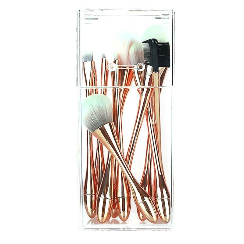 Makeup Brush Holder,Cosmetic Brush Organizer with Lid,Dustproof Makeup Brus E1O4