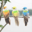 12 Pieces Multicolored Artificial Feathered Foam Birds, DIY Birds Crafts