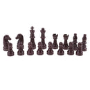 16pcs Plastic Chess Pieces - Pieces Only - No Board - 63mm King Brown