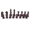 16pcs Plastic Chess Pieces - Pieces Only - No Board - 63mm King Brown