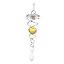 2 Pieces Gazing Ball Spiral Tail - Decorative Wind Spinner Tail Glass Orb -