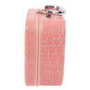 Small Square Solid Handbag Mirror Cosmetics Storage Bag Makeup Bags (Pink) A