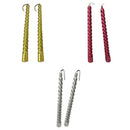 6x Twisted Spiral Taper Wax Candle for Christmas Wedding Holiday Party Decor