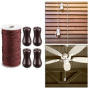 Brown Braided Lift Shade Cord Wood Pendant for Aluminum Blind Shade