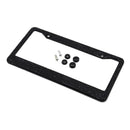 2 pcs Metal Black License Plate Frame Car Tag Cover with Screw Waterproof