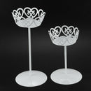 4pcs Mini White Dessert Stand with Premium Steel Material Cupcake Display,  S6B1