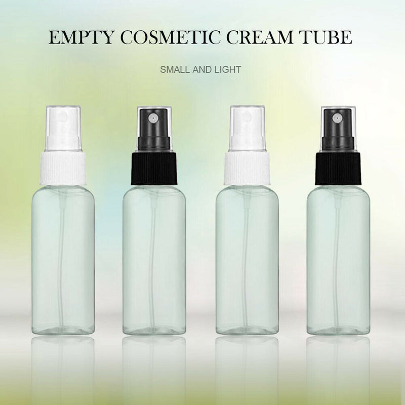 4pcs 30ml Portable Transparent Empty Mini Spray Bottle with 4pcs Funnel Set A