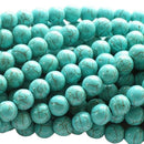Turquoise Howlite 4mm Round Beads for DIY Jewelry Making 13.8 Inch Strand R8M9