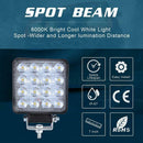 160W Square Offroad LED Work Light Bar Driving Fog Lamp for Car Boat Tractor