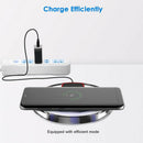 K9 Crystal Anti-slip Wireless Charger Ultra-thin Phone Charging Pad (Black)