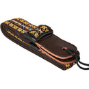Real Leather Ukulele 1.5" Wide Instrument Shoulder Strap Collection Yellow