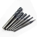 6Pcs 4 Flutes End Mills Set for Steels Square CNC Carbide Milling Cutter Sp X2E2